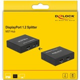 DeLOCK DisplayPort Splitter 1.2 > 2x DisplayPort 4K schwarz