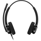 HP Poly Mission 425 Stereo-USB-Headset kabelgebunden Classic BULK schwarz, USB Type-C und Type-A, Schaumstoff-Ohrpolster (Oberflächenmaterial)
