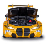 Jamara BMW M4 GT3 Diecast, Modellfahrzeug gelb, Maßstab 1:24, inkl. Knopfzellen