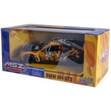Jamara BMW M4 GT3 Diecast, Modellfahrzeug gelb, Maßstab 1:24, inkl. Knopfzellen