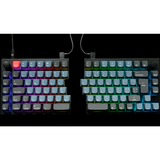 Keychron Q11, Gaming-Tastatur schwarz/blau, DE-Layout, Keychron K Pro Red, Hot-Swap, Aluminiumrahmen, RGB
