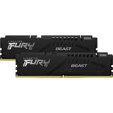 Kingston FURY DIMM 32 GB DDR5-5200 (2x 16 GB) Dual-Kit, Arbeitsspeicher schwarz, KF552C40BBK2-32, FURY Beast, INTEL XMP