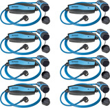 Mennekes Ladekabel Mode 2, Typ 2, 13A, 1PH, VDE blau/schwarz, 8 Meter, "Notladekabel"
