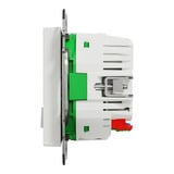 Merten Connected Schutzkontaktsteckdose Typ F mit Smart-Funktion und Ein-/Ausschalter weiß (glänzend), Retail