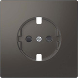 Merten Zentralplatte mit integriertem erhöhtem Berührungsschutz aus lackiertem Thermoplast anthrazit, Retail