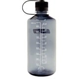 Nalgene Trinkflasche "Narrow Mouth Sustain" 1 Liter, 32oz transparent/grau, Enghalsflasche