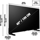 Telefunken XF40TP900S, LED-Fernseher 102 cm (40 Zoll), schwarz, FullHD, TiVo OS-Betriebssystem