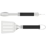 Weber Grillbesteck Kompakt, 2-teilig edelstahl/schwarz, Wender und Grillzange