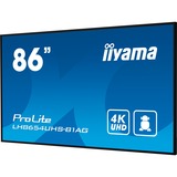 iiyama ProLite LH8654UHS-B1AG, Public Display schwarz, UltraHD/4K, IPS, Lautsprecher