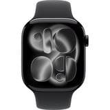 Apple Watch Series 11, Smartwatch schwarz (glänzend), Aluminium, 46 mm, Sportarmband schwarz S/M, Cellular