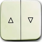 Busch-Jaeger Jalousiewippe zweiteilig mit Aufdruck weiß, Retail