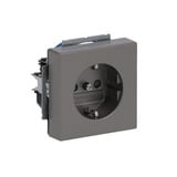 Busch-Jaeger Schutzkontaktsteckdose Einsatz 20 EUCBLI-866 edelstahl, Retail