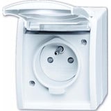 Busch-Jaeger Steckdose 23 Mehrfach-Winkel-Kombination Schutzkontakt 54-504 weiß, Retail
