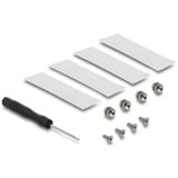 DeLOCK PCIe 5.0 x16 Karte > 4x int. M.2 NVMe + Kühlkörper, Schnittstellenkarte 