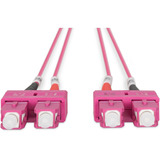 Digitus LWL Patchkabel, Duplex, SC > SC Stecker, Multimode OM4 violett, 1 Meter