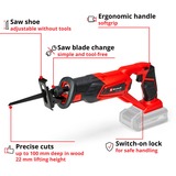 EINHELL Power X-Change Akku-Säbelsäge TE-AP 18 Li - Solo, 18Volt rot/schwarz, ohne Akku und Ladegerät