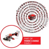 Einhell Akku-Winkelschleifer TE-AG 18/150 Li BL - Solo Professional, 18Volt rot/schwarz, ohne Akku und Ladegerät