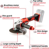 Einhell Akku-Winkelschleifer TE-AG 18/150 Li BL - Solo Professional, 18Volt rot/schwarz, ohne Akku und Ladegerät