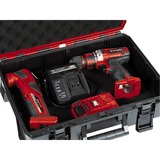 Einhell Systemkoffer E-Case S-F incl. grid foam, Werkzeugkiste schwarz/rot, mit Rasterschaumstoffeinlage