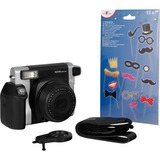 Fujifilm instax WIDE 300 + Party Set, Sofortbildkamera schwarz/silber, inkl. instax WIDE-Film (60 Bilder) + Fotospaß-Set