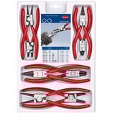 KNIPEX Sicherungsringzangen-Set 00 20 04 V01 rot/schwarz, 8-teilig, gerade / abgewinkelt