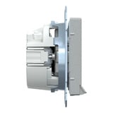 Merten Schutzkontakt-Steckdose mit Lichtauslösung und LED-Beleuchtung, Typ MEG2304-0460 aluminium, Retail