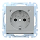 Merten Schutzkontakt-Steckdose mit Lichtauslösung und LED-Beleuchtung, Typ MEG2304-0460 aluminium, Retail