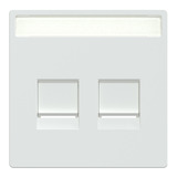 Merten Zentralplatte zweifach für Modular Jack, Abdeckung weiß, Retail