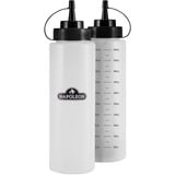Napoleon Set aus zwei 750ml Napoleon-Saucen-/Ölflaschen transparent/schwarz