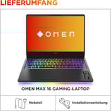 OMEN OMEN MAX 16-ak0174ng, Gaming-Notebook schwarz, AMD Ryzen AI 7 350, NVIDIA GeForce RTX 5070 Ti, 32 GB DDR5, 1 TB (1 TB null), ohne Betriebssystem