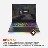 OMEN OMEN MAX 16-ak0174ng, Gaming-Notebook schwarz, AMD Ryzen AI 7 350, NVIDIA GeForce RTX 5070 Ti, 32 GB DDR5, 1 TB (1 TB null), ohne Betriebssystem