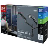 One for all Universal Schwerlast-Monitorarm DM 5210 Dual Heavy Duty, Monitorhalterung schwarz, für 43 - 127cm (17" - 50") Monitore