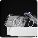 PanzerGlass Kickstand Case, Handyhülle transparent/silber, iPhone 16 Pro, MagSafe