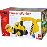 Simba Power-Worker Bagger + Figur, Spielfahrzeug gelb/grau