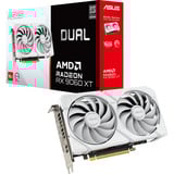 ASUS Radeon RX 9060 XT DUAL WHITE Edition 16GB, Grafikkarte weiß