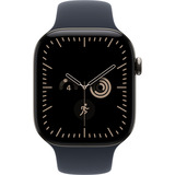 Apple Watch Series 12, Smartwatch Titan Natur, 46 mm, Sportarmband Navyblau, M/L, Cellular