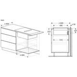 Bosch PVS61AB16E, Autarkes Kochfeld schwarz (matt), mit Dunstabzug