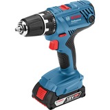 Bosch Professional Akku-Bohrschrauber GSR 18V-21 Professional, 18Volt blau/schwarz, 2x Li-Ionen Akku 2,0Ah, in L-BOXX
