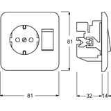 Busch-Jaeger Steckdose weiß, Retail