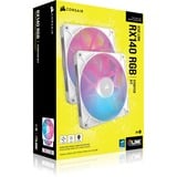 Corsair iCUE LINK RX140 RGB Dual, Gehäuselüfter weiß, 2er Pack, 140 mm