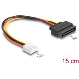 DeLOCK Strom-Adapterkabel SATA 15 Pin Stecker > 1x Floppy 4 Pin Buchse 15cm