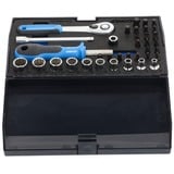GEDORE Steckschlüssel-Satz 1/4", 37-teilig, Werkzeug-Set mit Hebel-Umschaltknarre