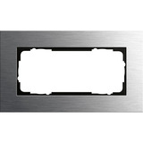 Gira Abdeckrahmen zwei fach, Abdeckung edelstahl, Retail