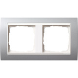 Gira Abdeckrahmen zweifach mit Zwischenrahmen für rws Event, Abdeckung aluminium, Retail