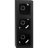 Gira Aufputzgehäuse dreifach mit Abdeckrahmen schwarz, Retail