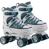 HUDORA Roller Skates Gr. 36-39, Rollschuhe blau/weiß, Sneaker-Look