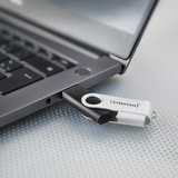 Intenso Office Line 64 GB, USB-Stick silber/schwarz, USB-A 3.2