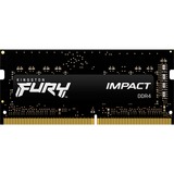 Kingston FURY SO-DIMM 8 GB DDR4-2666, Arbeitsspeicher schwarz, KF426S15IB/8, Impact