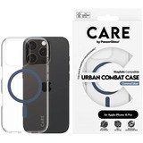 PanzerGlass Urban Combat Case, Handyhülle transparent/blau, iPhone 16 Pro, MagSafe