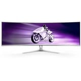 Philips Evnia 49M2C8900, Gaming-Monitor 124.3 cm (48.9 Zoll), weiß, DQHD, QD OLED, HDMI, DisplayPort, USB-C, Curved, HDR True Black 400, 240Hz Panel